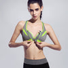 Women Zipper Sports Bra Push Up Shockproof